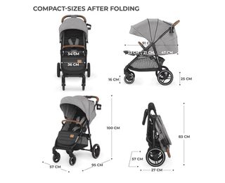 Silla de paseo Kinderkraft XL gris