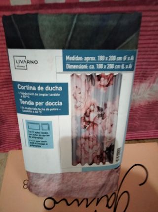 Cortina de ducha floral 180x200 cm