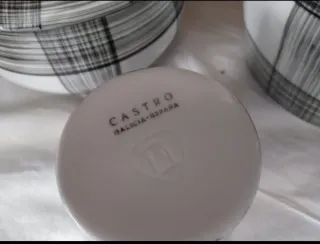 Juego de café Castro antiguo a cuadros