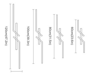 Candeeiro LED Minimalista Preto e Branco