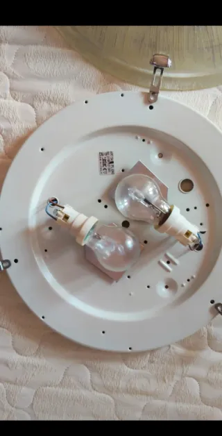 Lampada Plik Vintage Anni 90 Oro Vetro Metallo