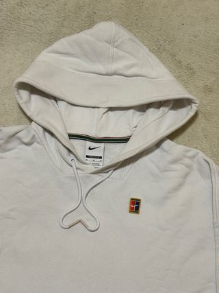 Felpa Nike Court Heritage Tennis Bianca