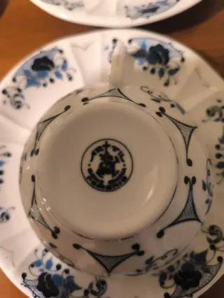 Juego de café porcelana azul y blanco