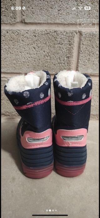 Botas de nieve niña talla 28