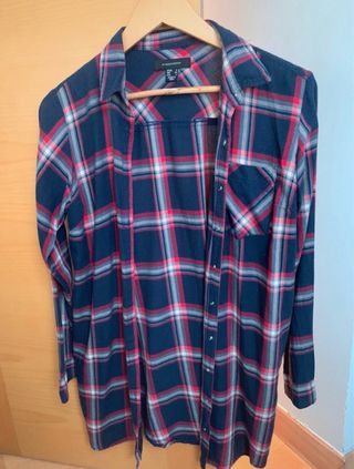 Camisa cuadros Atmosphere azul y rojo