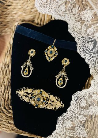 Aderezo fallera o huertana azul modelo Azucena