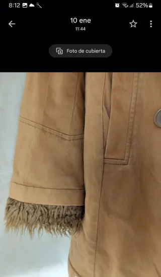 Abrigo MARTHA Talla M con cuello de pelo