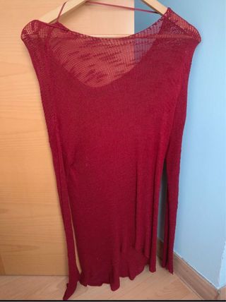 Jersey rojo de punto fino