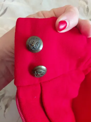 Falda Zara roja plisada