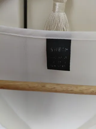 Blusa Shein blanca manga transparente