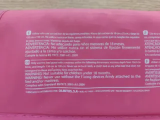 Barandilla de Cama Infantil Rosa