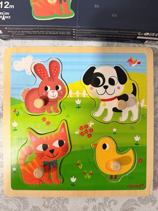 Puzzle sensorial Janod. 12 meses. Poco uso.
