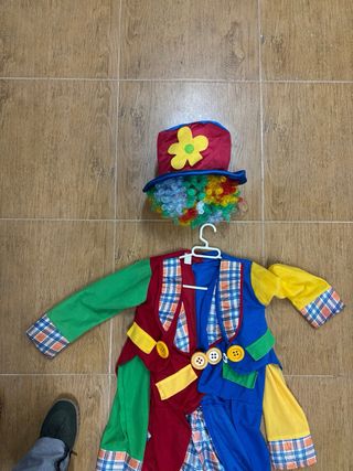 Disfraz Payaso Completo Niño/Niña  Talla 4-5