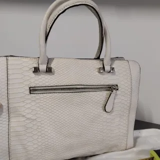 Borsa Guess Bianca Effetto Pitone