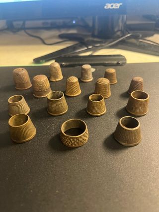 Lotto 15 Ditali Antichi in Bronzo