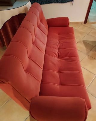 Sofá 2 plazas rojo