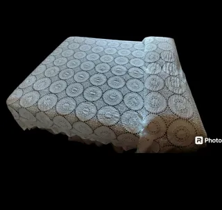 Copriletto uncinetto bianco