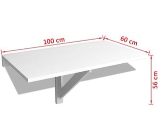 Mesa abatible blanca