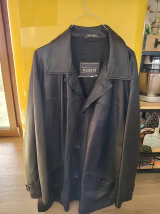 Giacca Pelle Bassetti Vintage Nera