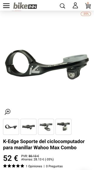 Supporto K-Edge per ciclocomputer manubrio