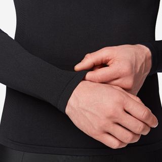 Camiseta térmica de ciclismo manga larga adulto negro