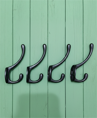 Perchero de Pared "HOME" de Madera y 4 Ganchos