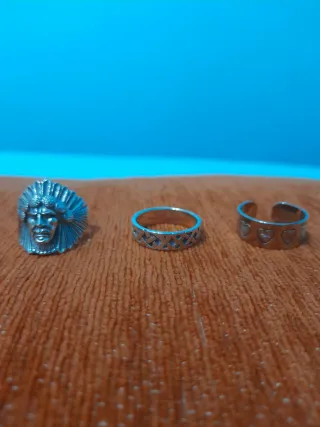 Lote 4 Anillos Ajustables Hombre