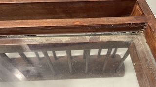 Bandeja de cama madera y cristal