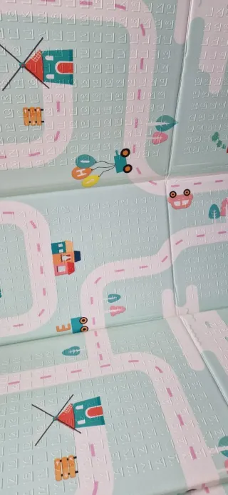 Alfombra Bebé Acolchada Plegable Reversible