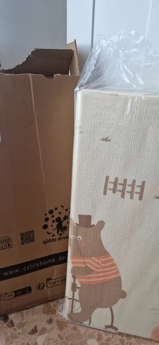 Alfombra Bebé Acolchada Plegable Reversible