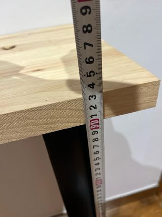 Consola recibidor de madera y metal