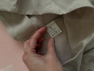 Pantalón ancho beige
