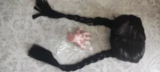 Disfraz Miércoles Addams Niña Talla 11-12 + Peluca