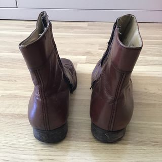 Botines piel marrón vintage cremallera talla 42