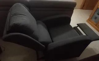 Sillón reclinable de tela gris de junio 2025