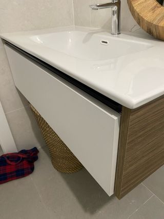 Mueble baño lavabo cerámico 90cm