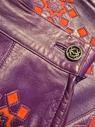 Falda Loewe Morada y Roja