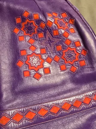 Falda Loewe Morada y Roja