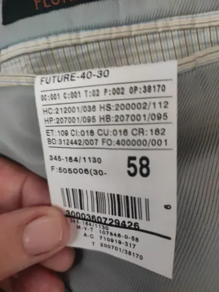 Traje de caballero azul