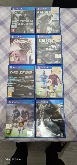 Giochi PS4: MotoGP 15, FIFA 15, FIFA 16, Mortal Ko