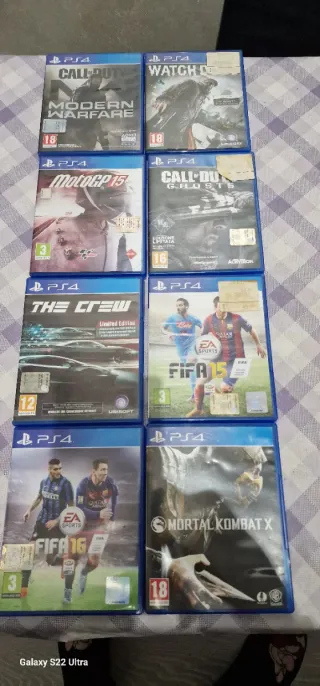 Giochi PS4: MotoGP 15, FIFA 15, FIFA 16, Mortal Ko