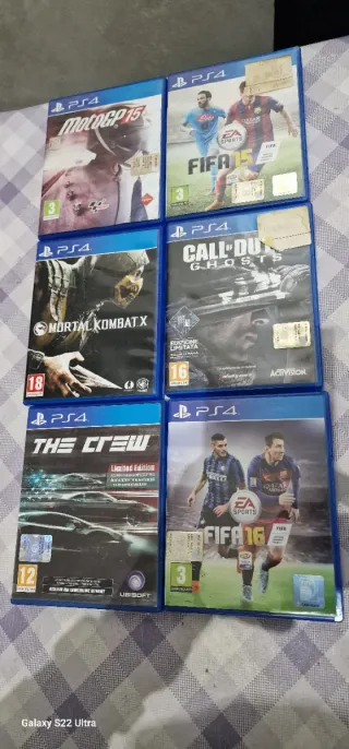 Giochi PS4: MotoGP 15, FIFA 15, FIFA 16, Mortal Ko
