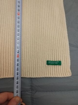 Bufanda lana United Colors of Benetton blanca