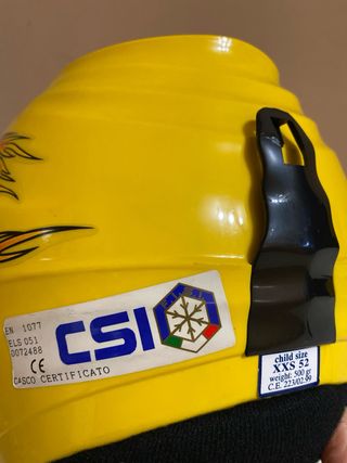 Casco de esquí amarillo para niño