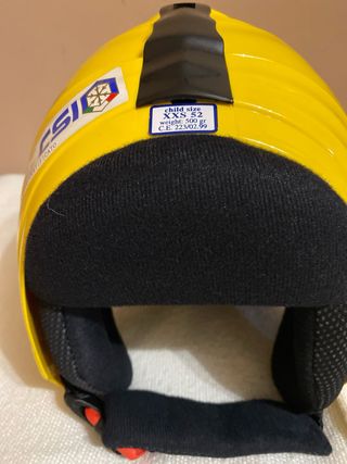 Casco de esquí amarillo para niño