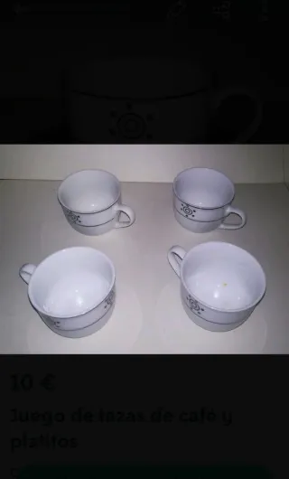JUEGO DE TAZAS DE CAFE