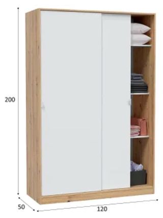 Armario puerta corredera Garona 120x200x50cm