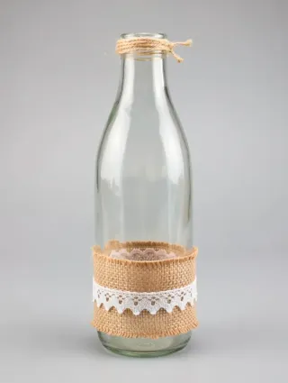 Botella decoración rústica