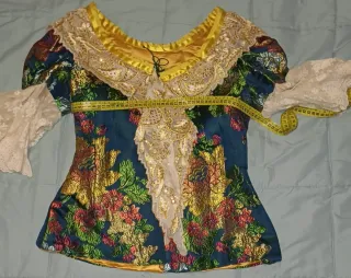 Traje de Fallera Completo fondo azul. T 38, zap.39