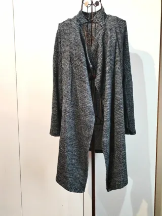 Cardigan asimmetrico grigio taglia unica